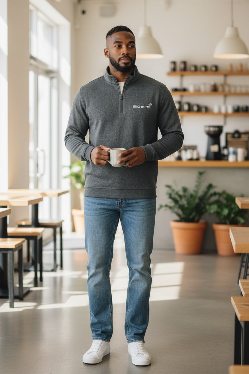 Navy Men's Luxe 1/4 Zip Pullover